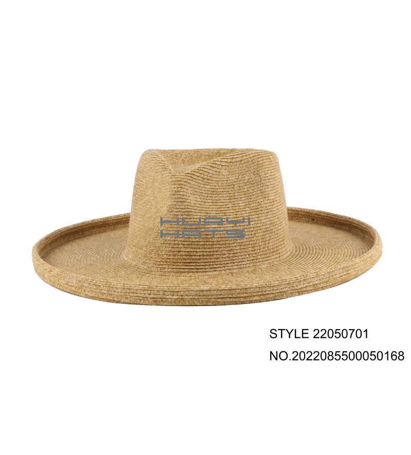 3.54 Inch Wide Brim Summer Straw Fedora Hat For Womens Many Hatbands Available