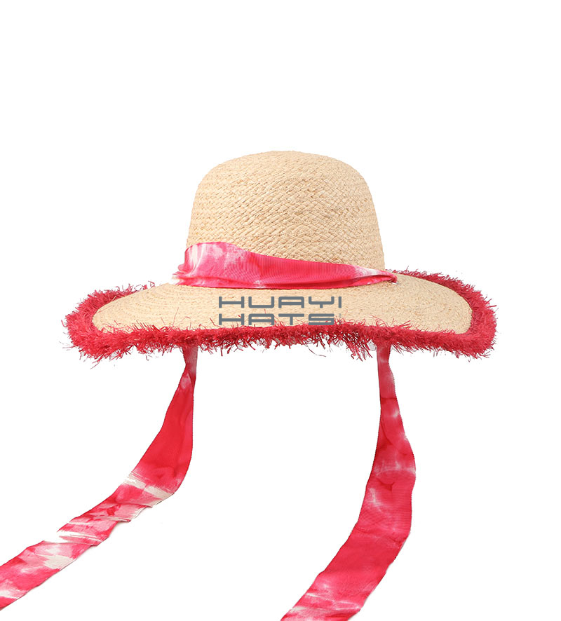Summer Sun Protection Womens Floppy Wide Brim Beach Hat With Adjustable String