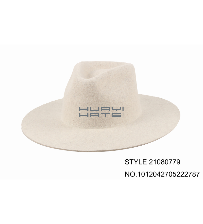 Custom100% Australian Wool Men's Wide Brim Felt Fedora Hat