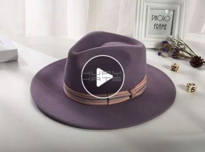 A Fedora Hat With Purple Color