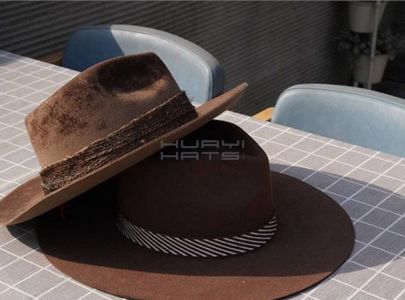 Mens Brown Vintage Fedora Hat