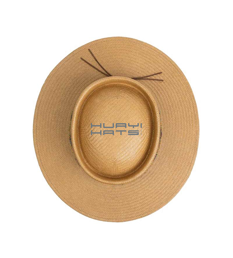 Mens Wide Brimmed Straw Hats Tan Pork pie Straw Hat