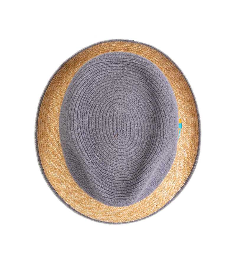  Summer Straw Trilby Hats made from wheat braid and polyester braid for mens and womens