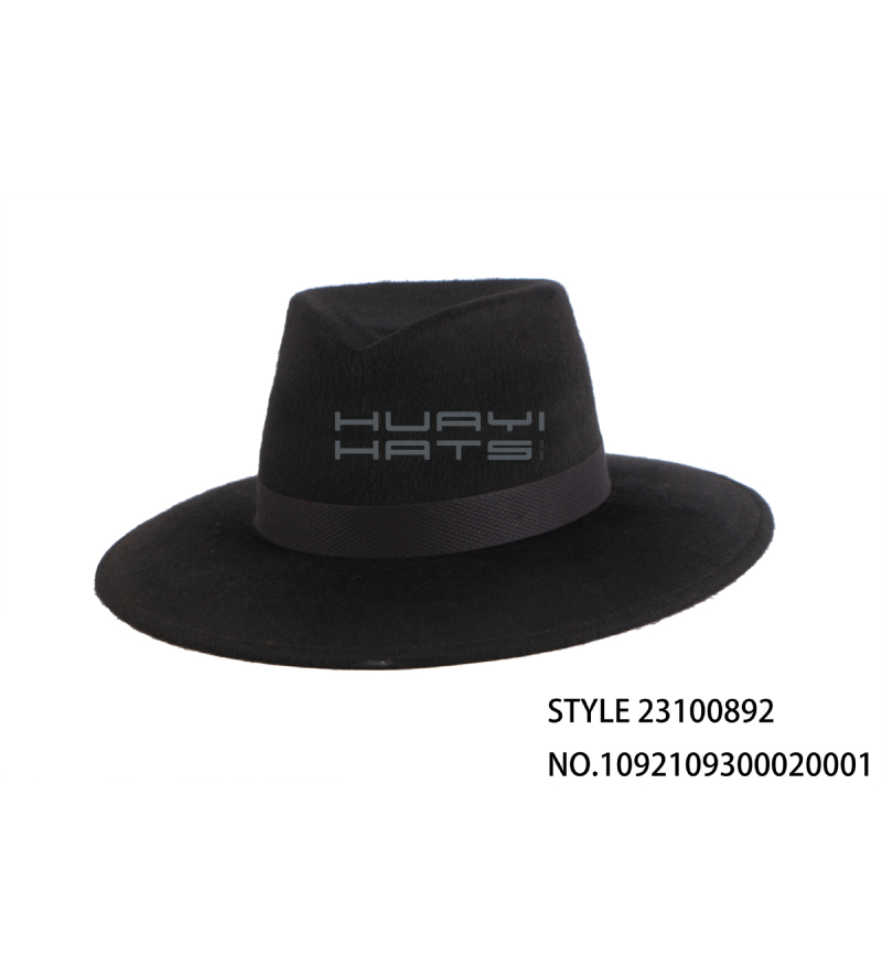 Fleece Mens Wide Brim Fedora Hat Matched With Different Styles Of Hatbands