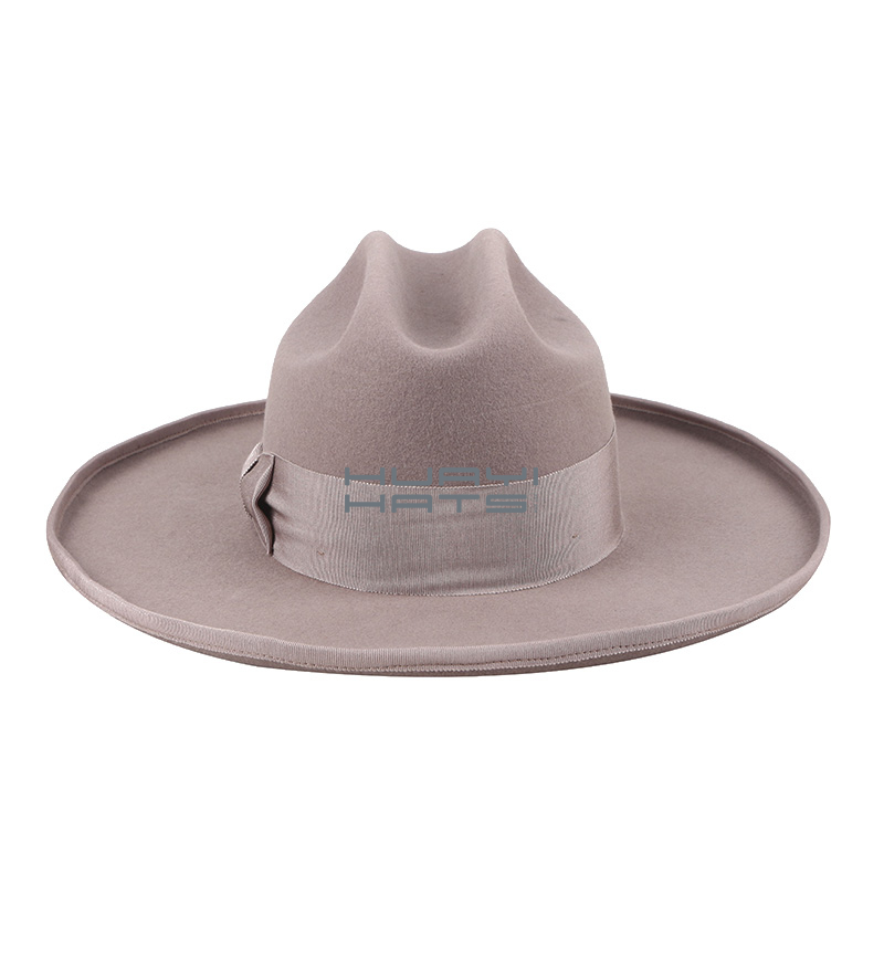 High Quality Wide Brim Wool Felt Fedora Hat For Womens & Mens With Open Road Crown