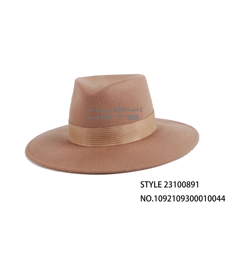 Fleece Mens Wide Brim Fedora Hat Matched With Different Styles Of Hatbands