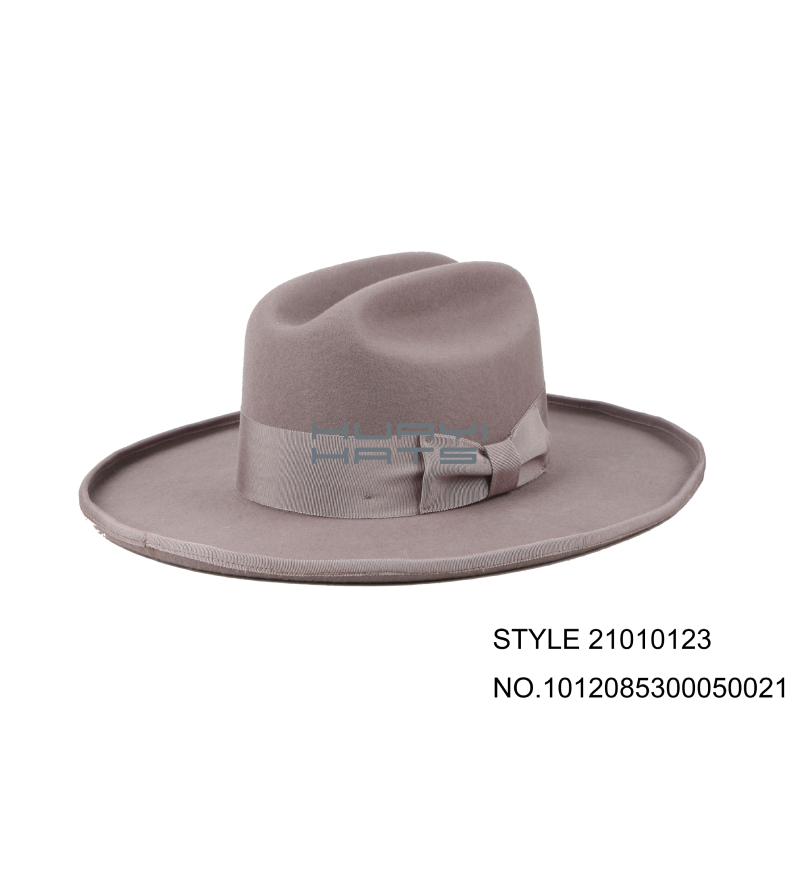 High Quality Wide Brim Wool Felt Fedora Hat For Womens & Mens With Open Road Crown