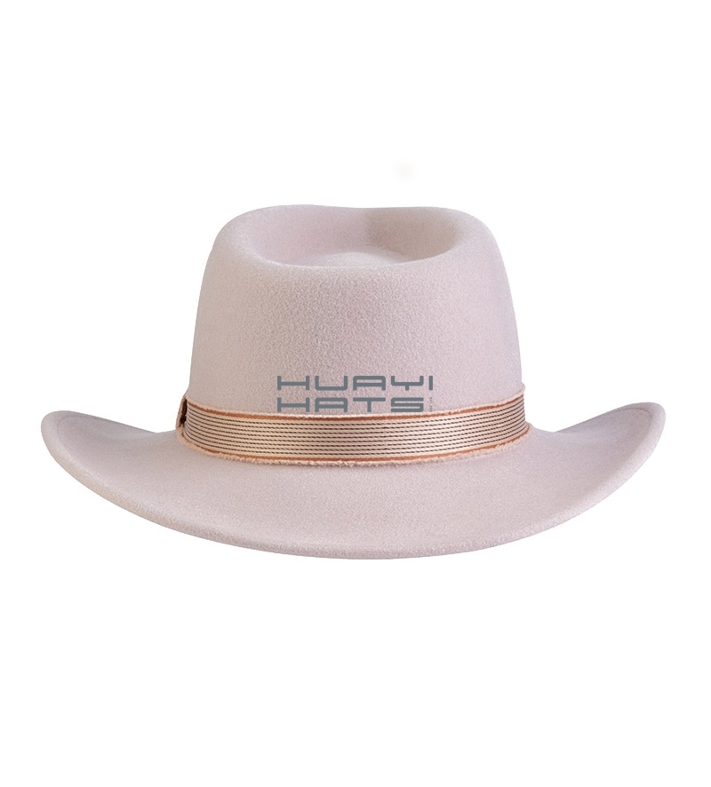 100% Wool Felt Womens Pink Western Cowgirl Hat