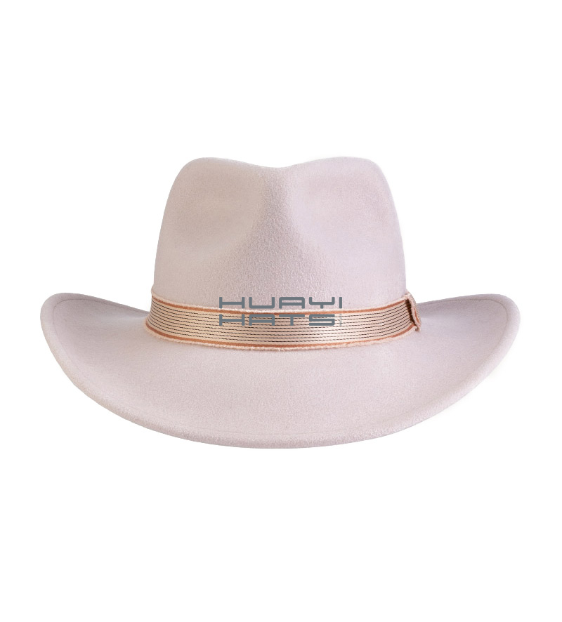 100% Wool Felt Womens Pink Western Fashion Cowgirl Hat