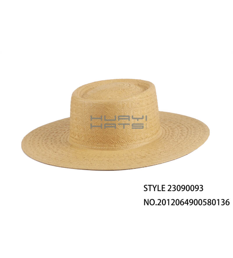 Wide-Brimmed Straw Fedora Hats Material Size And Color Customizable 
