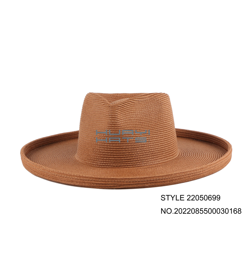 Trendy Summer Straw Wide Brim Fedora Hat For Ladies & Men For Sun Protection