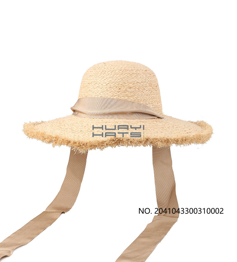 Summer Sun Protection Womens Floppy Wide Brim Beach Hat With Adjustable String