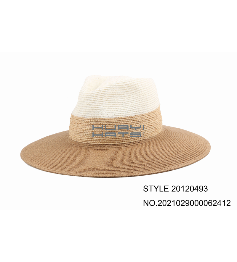 Womens Summer Straw Beach Sun Protection Hat Uing Paper Straw&Raffia Straw Braid Material Made