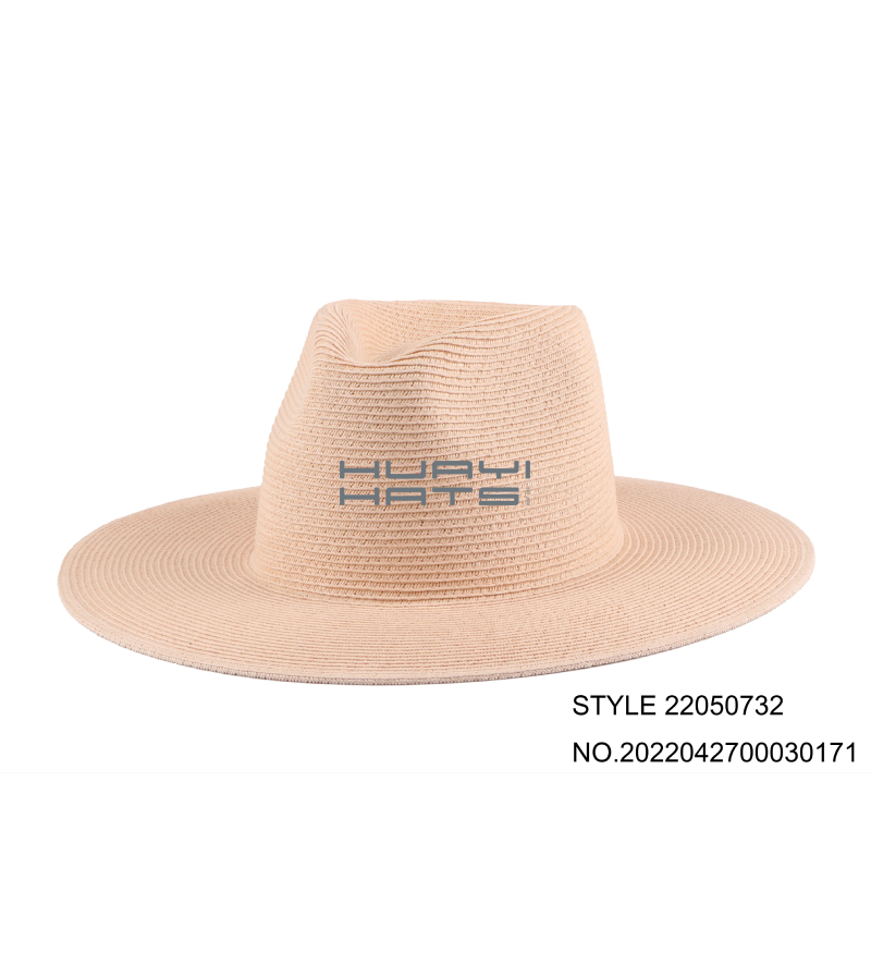 Womens Summer Pink Straw Beach Sun Protective Hat With Wide Brim