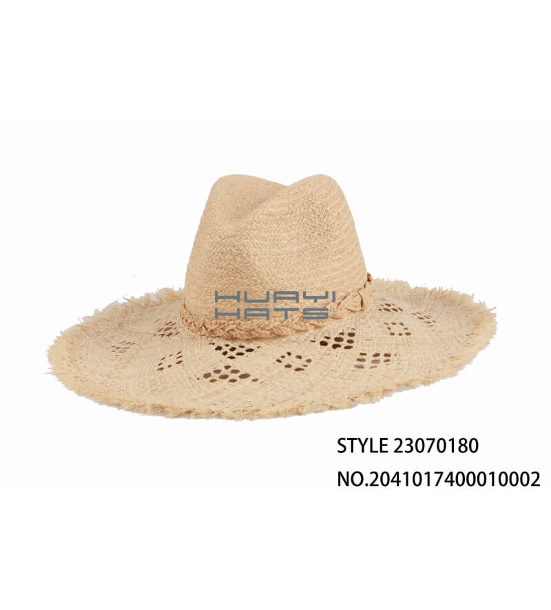 Womens Summer Straw Wide Brim Soft Beach Hat Raffia Crochet Made Customizable Color And Size Etc