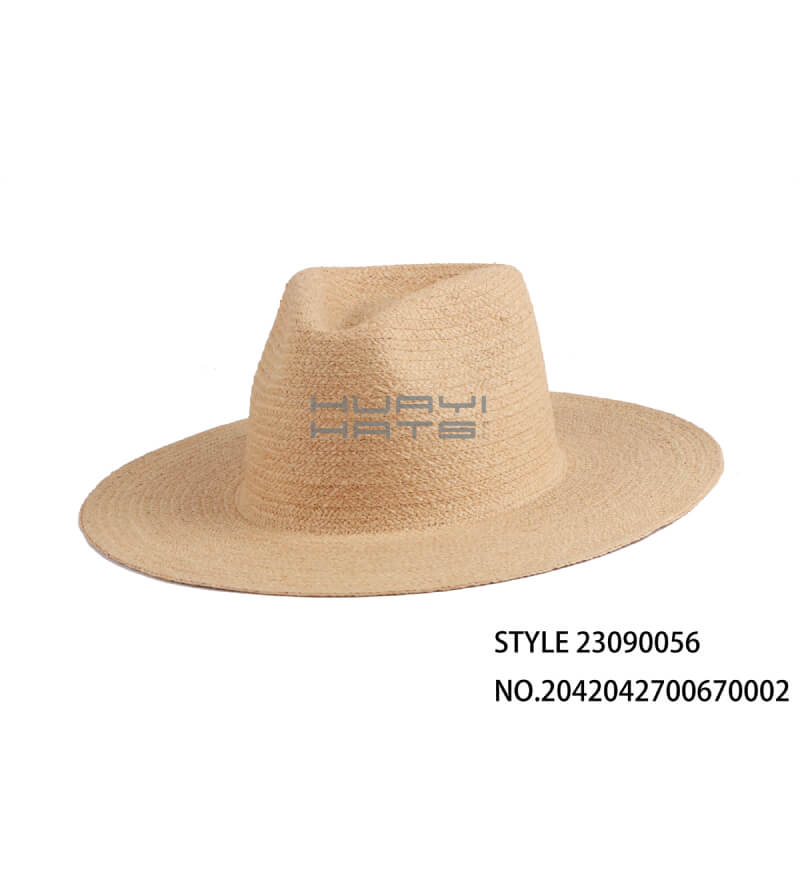 Womens Wide Brim Straw Foldable Beach Hat Raffia Braid Material Made For Hot Summer Weather