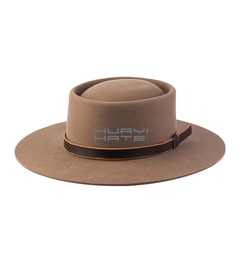 Mens Hat Band Removable Adjustable Brown Leather Band For Sale