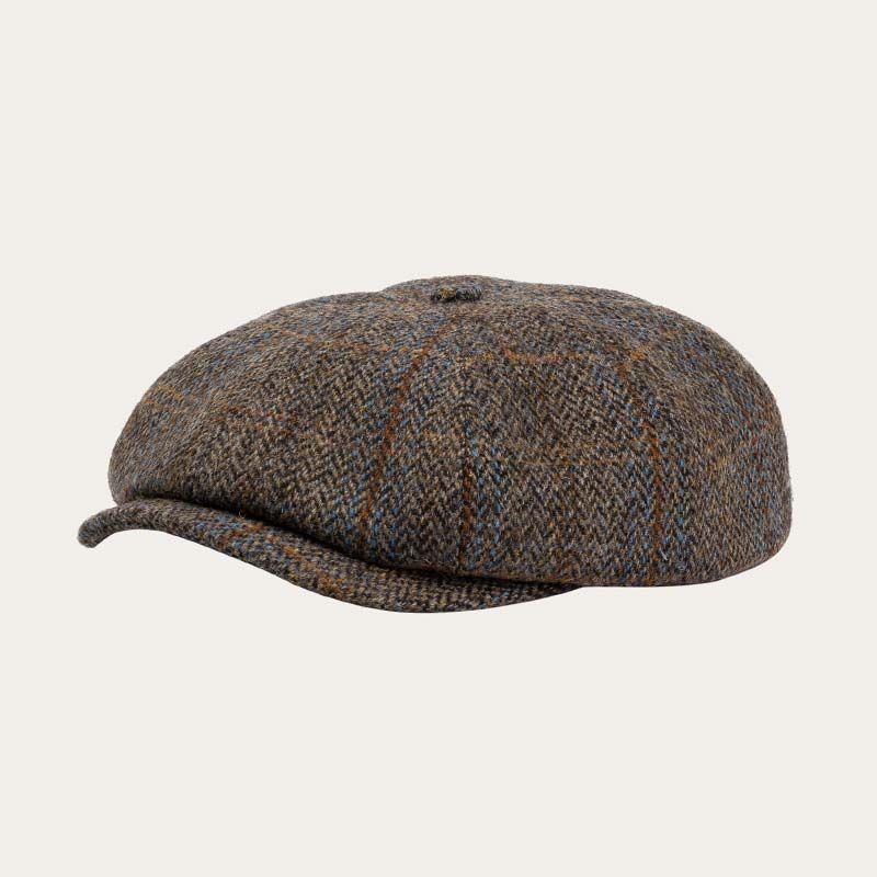 Harris Tweed Newsboy Cap For Men 100% Wool From UK