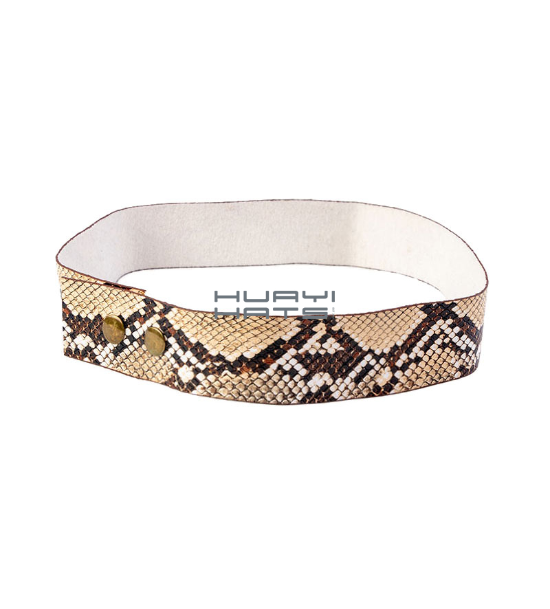 Snake Hat Band Snake Skin Decorations Removable For Cowboy & Fedora Hats